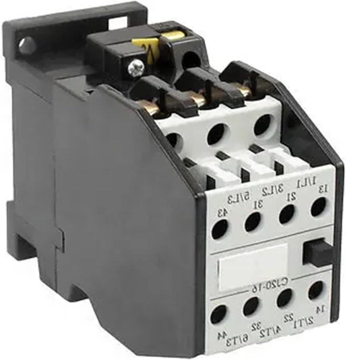 AC Bescherming - Schakelaar - Stroom Onderbreken - 3-polig 2NO 2NC - 35 mm Rail - Zwart