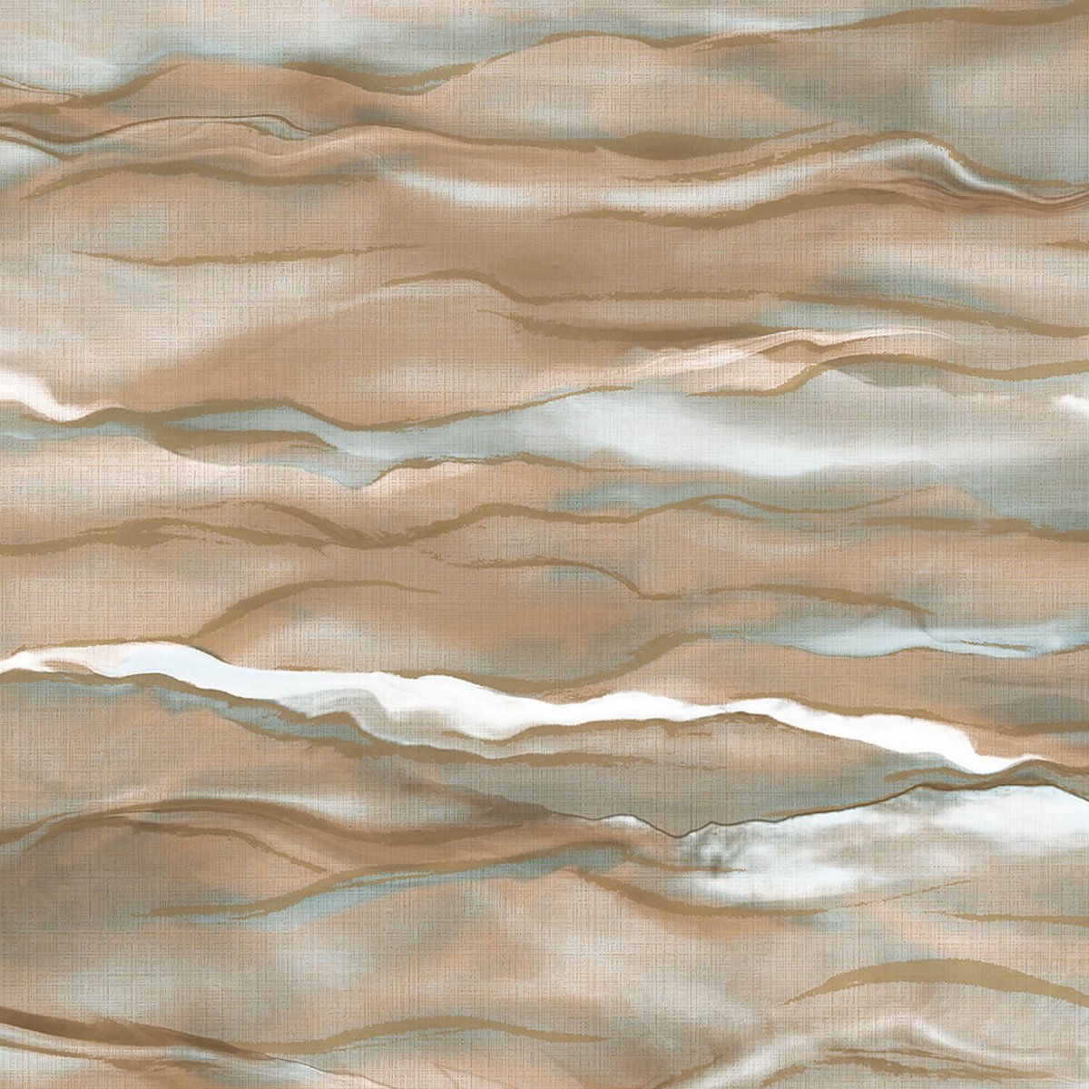 Exclusief luxe behang Profhome SA524046-DI vliesbehang hardvinyl warmdruk in reliëf gestempeld met abstract patroon en metalen accenten beige bronzen crèmewit pastelturquoise 5,33 m2