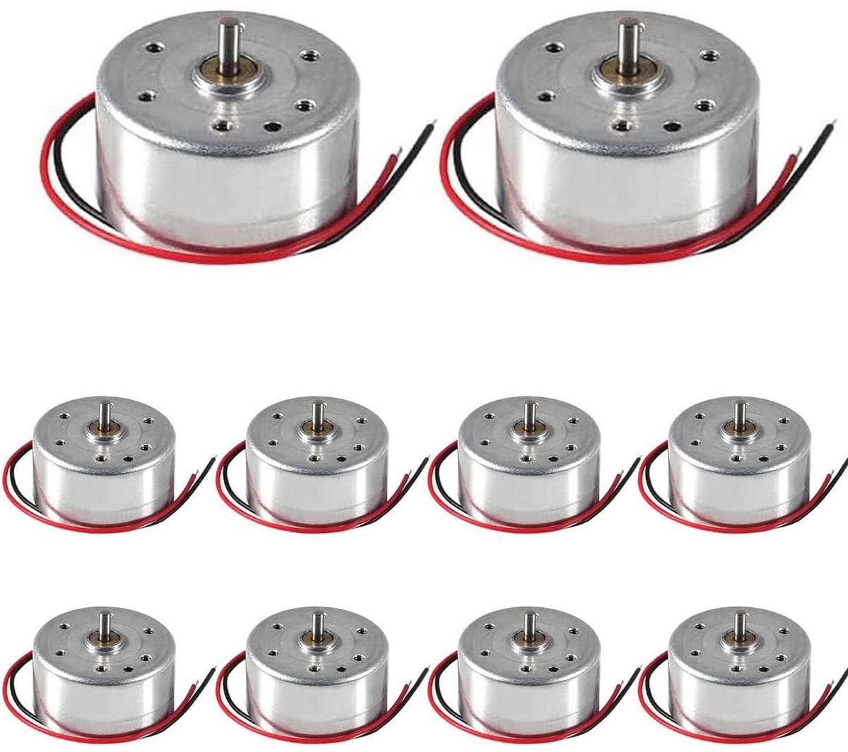 RUNCCI-YUN Mini DC Motor Set - 10 Stuks voor Educatieve Experimenten en DIY Projecten