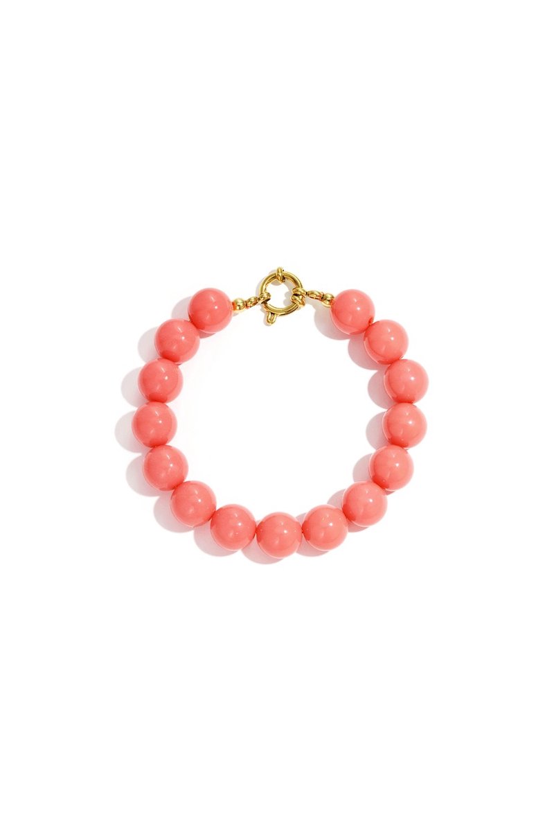 Ketting met medium kralen en frontsluiting-12mm