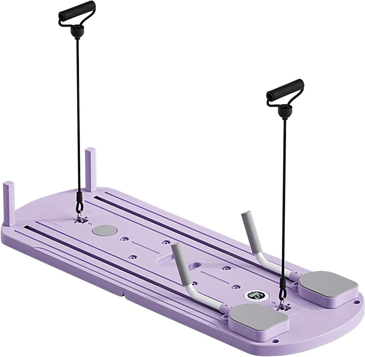 Opvouwbare Pilates Trainer - Thuis Fitnessbord - Effectieve Workouts - Automatische Rebound - 110 cm Lang - Paars