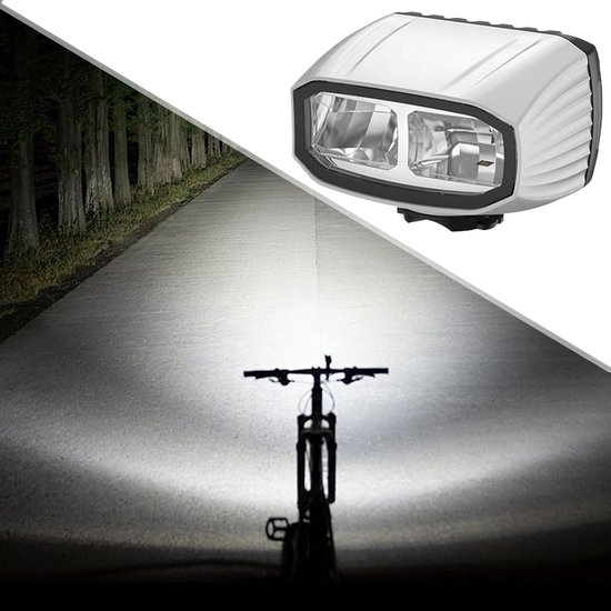 Fiets Voorlicht - Fietslamp Oplaadbaar - Veilig Fietsen - Real-time Stroomdisplay - 3200mAh Batterij - Wit — afbeelding 5