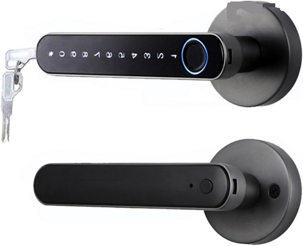 Vingerafdruk Deurslot - Slimme Deurknop - Veilige Toegang - Snel Herkennen - 10 mm - Gunmetal