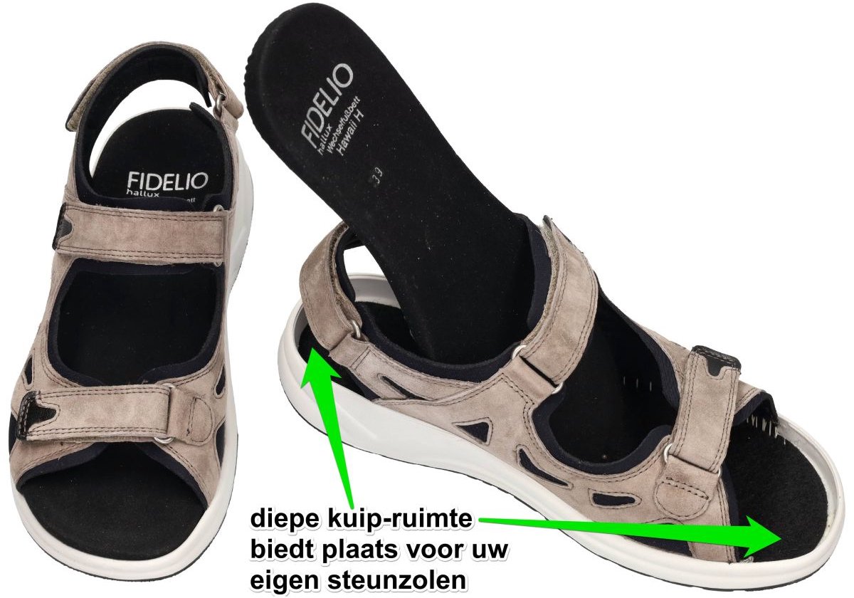Fidelio Hallux -Dames – sandalen Taupe