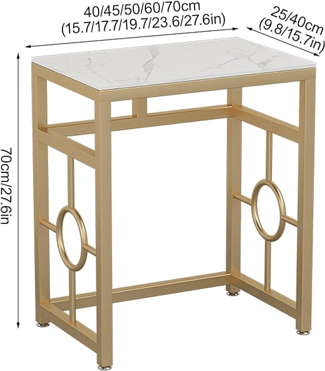 Robotstofzuiger Opbergkast / Smalle Moderne Bijzettafel 60 x 40 cm – Ruimtebesparende End Table & Vacuum Dock Station voor Woonkamer & Keuken – Wit