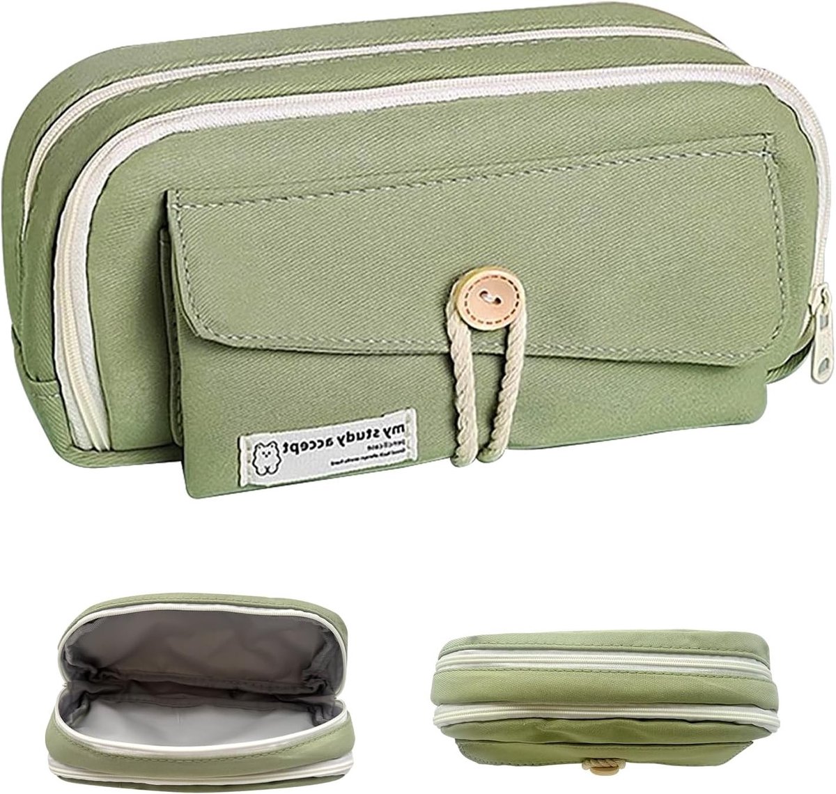 Stylish Pennenzak voor Meisjes met 4 Compartimenten, Multifunctioneel en Ruim voor School, Thuis en Kantoor, Geschikt voor Kinderen en Volwassenen