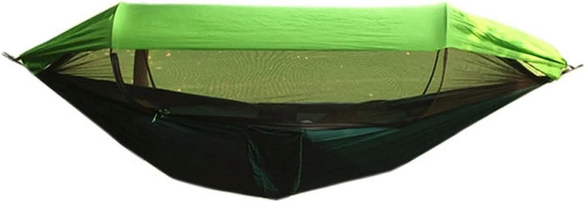 Hangmat voor buiten - Schommelbed Parachutestof - Outdoor ontspanning - Sterk duurzaam ontwerp - 290 x 145 cm - Groen