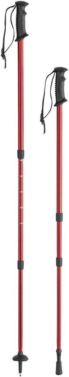 Wandelstokken - Trekkingstokken - Buitenactiviteiten - Schokdempende vering - 100-120 cm - Rood