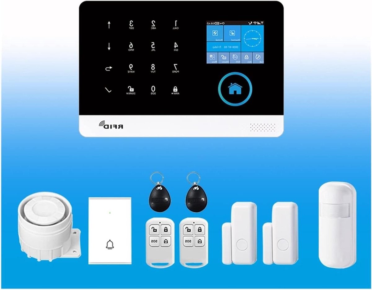 Alarmsysteem Thuis - Inbraakbeveiliging - Beveiliging Huis - App Controle - 185x125MM - Zwart