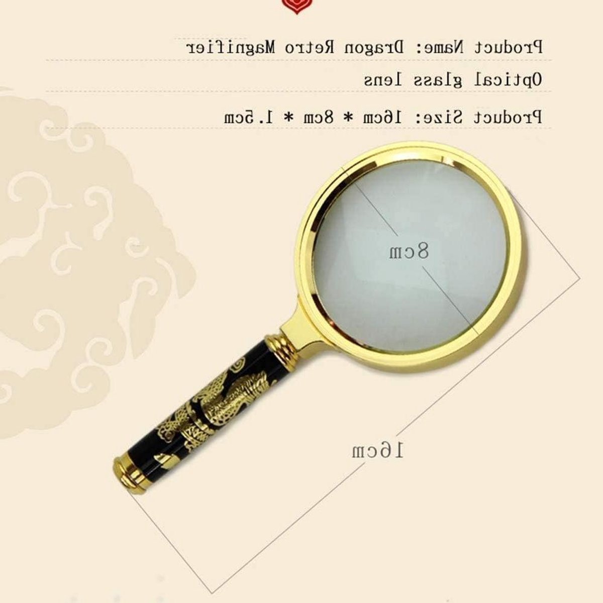 Vergrootglas Lezen - Loep - Fijne Details Zien - Lichtgewicht Handvat - Groot Glas - Zwart