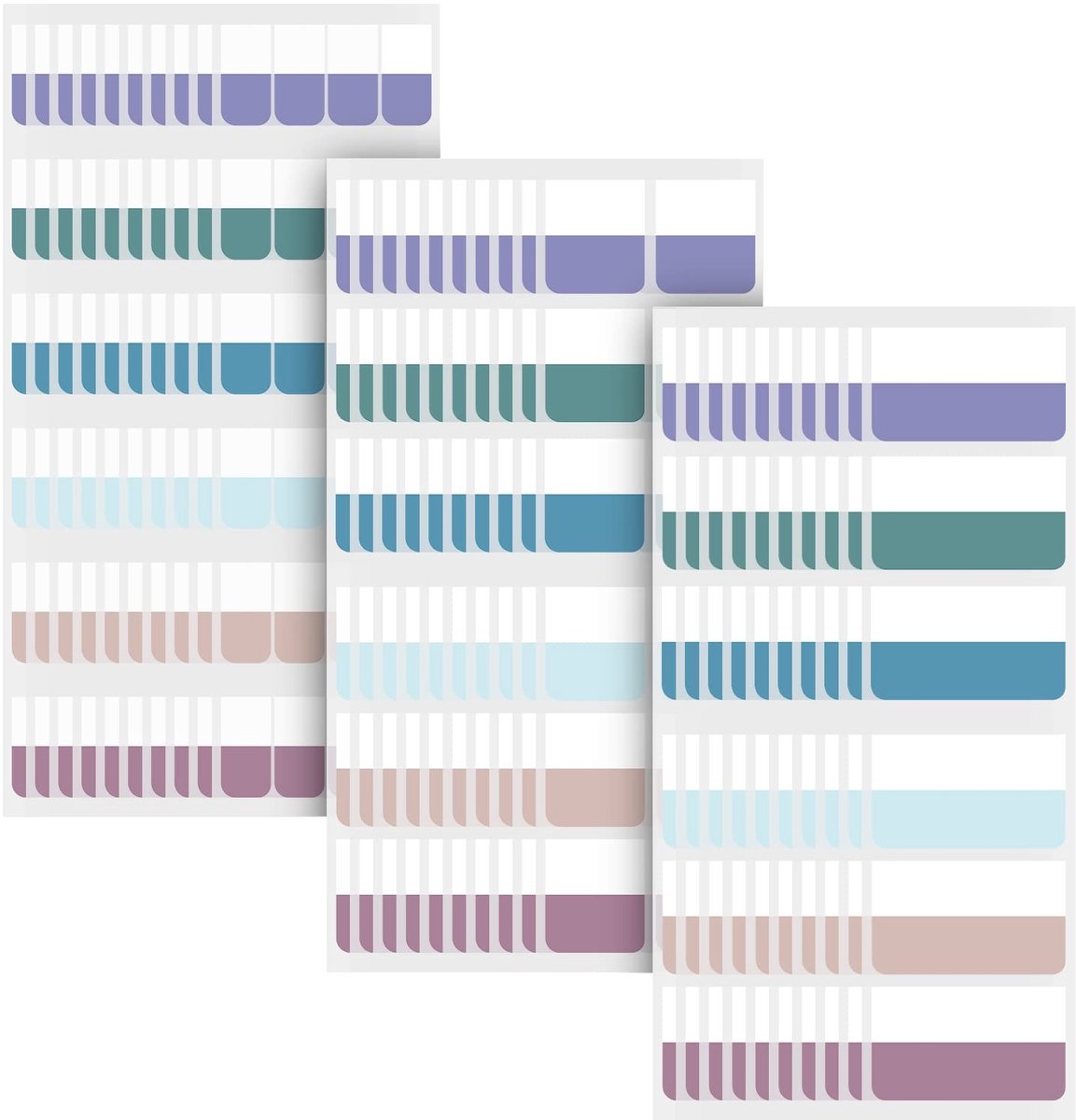 Allecto - Indextabs - Zelfklevende Paginatabs - Schattig en Beschrijfbaar - Gekleurde Vlagtabbladen - Perfect voor Boeken en Notities