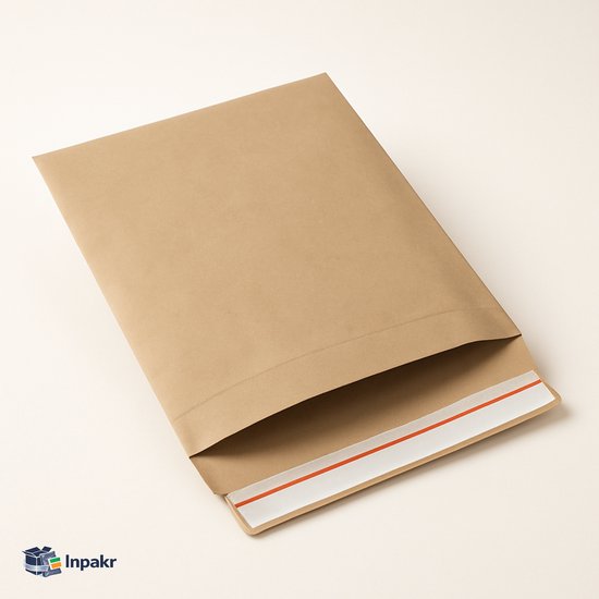 Sacs d'expédition en papier Inpakr - 300 pièces - 300x80x430 mm - Sacs d'expédition XL Grand Retour - 30.0x8.0x43.0 cm - Papier kraft 100gr/m2 - Sacs d'expédition Vêtements Boutique en ligne - Marron