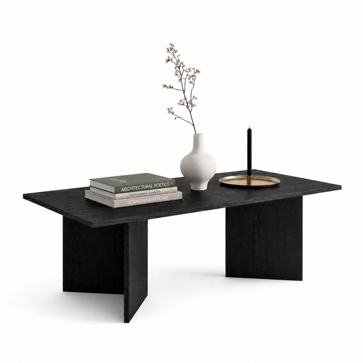 ACAZA Salontafel - Koffietafel - 120 x 59 x 40 cm (L x B x H) - Hout - Salontafel Industrieel - Salontafel Zwart- Salontafel Rechthoekig