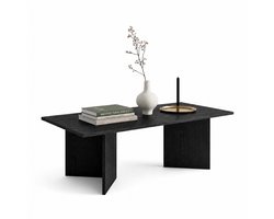 ACAZA Salontafel - Koffietafel - 120 x 59 x 40 cm (L x B x H) - Hout - Salontafel Industrieel - Salontafel Zwart- Salontafel Rechthoekig