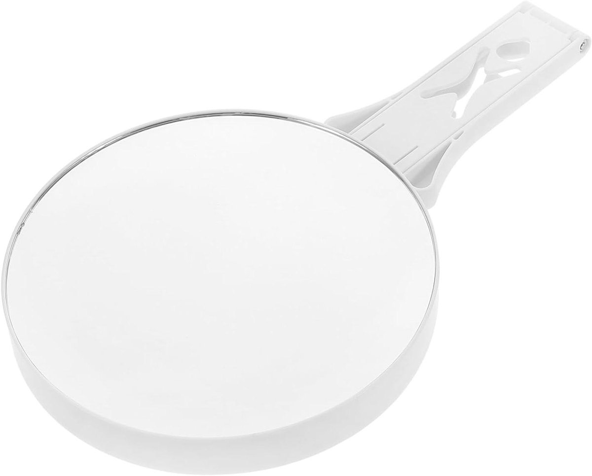 Vergrotende Make-up Spiegel - Handspiegel Dubbelzijdig - Nauwkeurige Make-up - Opvouwbare Handgreep - 245 cm - Wit