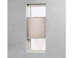 Plisségordijn - Plissé raamdecoratie - Privacy en licht - Top Down Bottom Up - 40 x 130 cm - Taupe