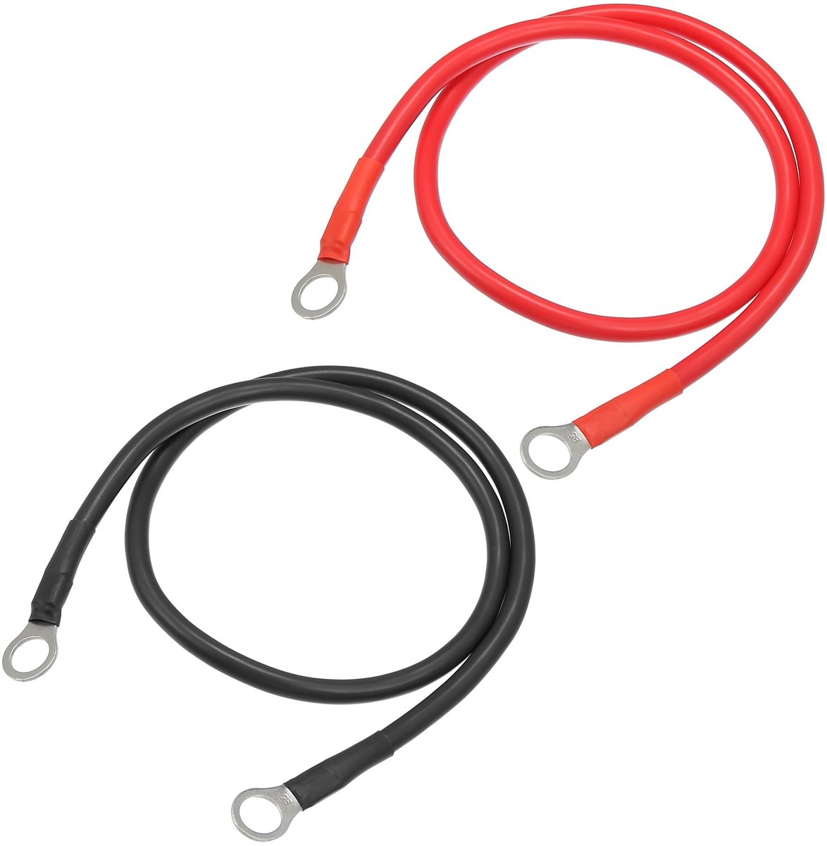 Allecto - Batterij Omvormer Kabels - 8 AWG - Maximale Stroomoverdracht - Zwart Rood - Universeel Geschikt voor Auto's en Voertuigen - Koper Kleur