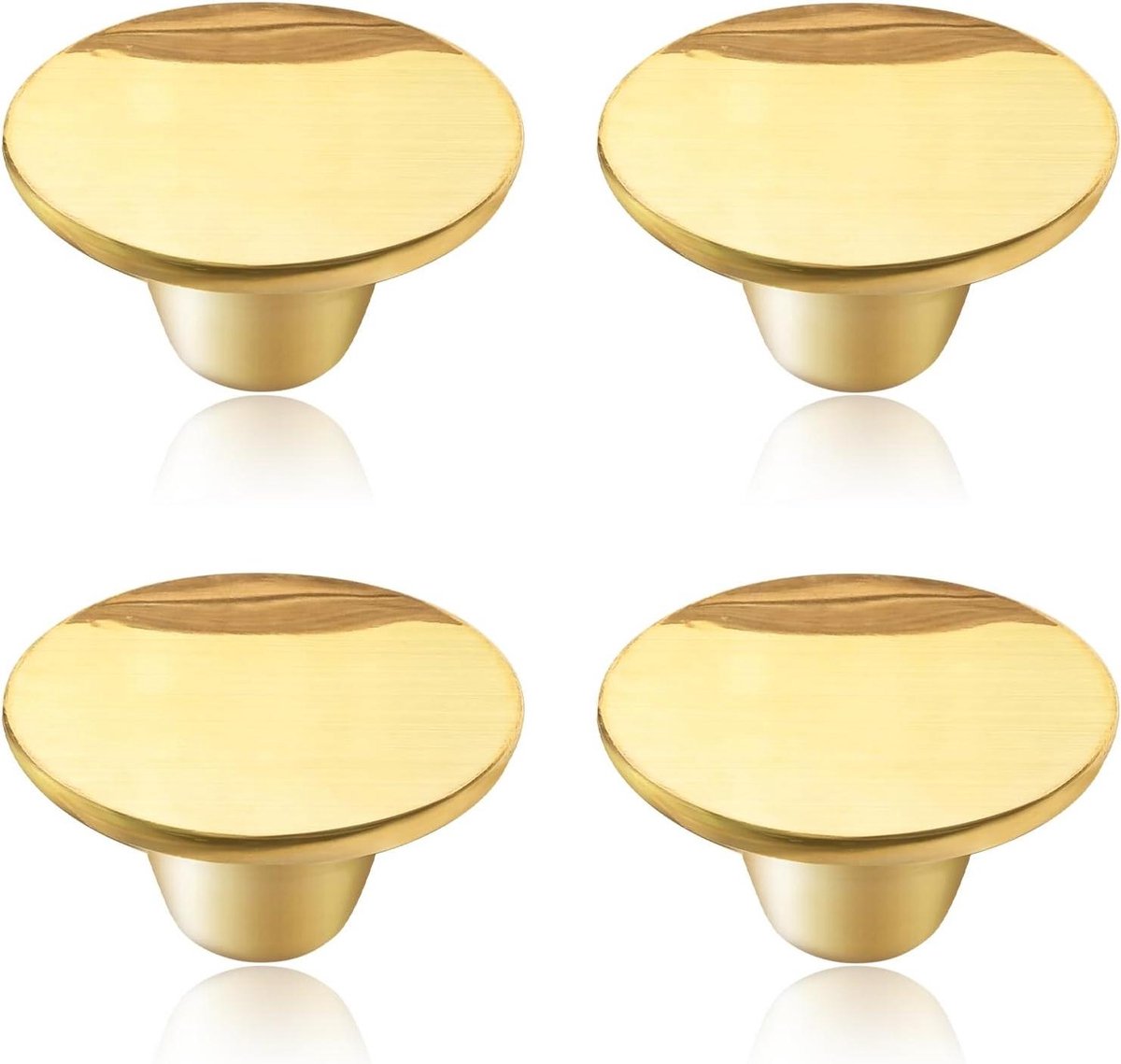 Braadpan Knop - Deksel Handvat - Kookgerei Reparatie - Roestvrij Staal - 4 Stuks - Goud