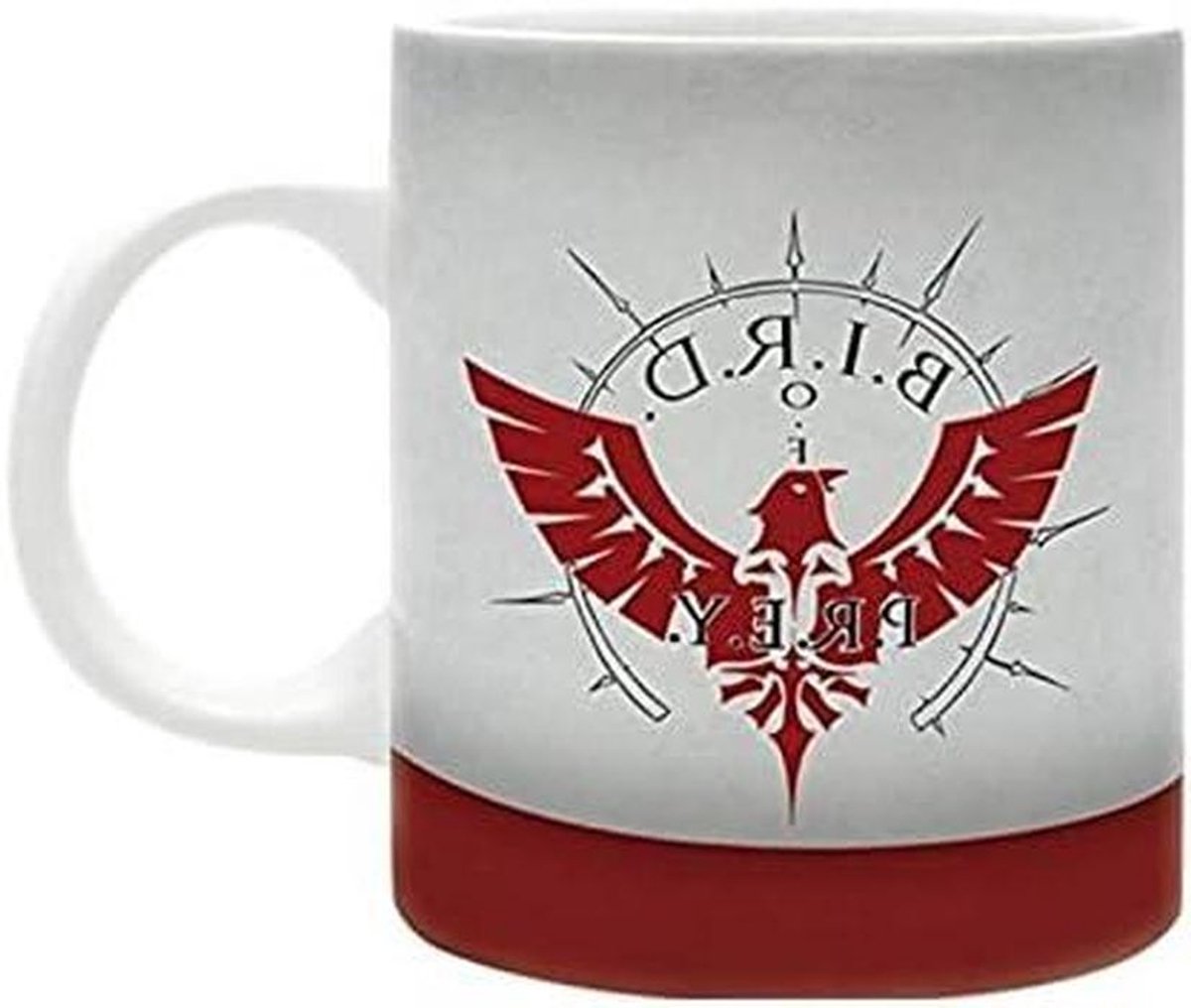 Keramische Mok - Koffiebeker Drinkglas - Warme Dranken - Met Embleem - 320 ml - Wit