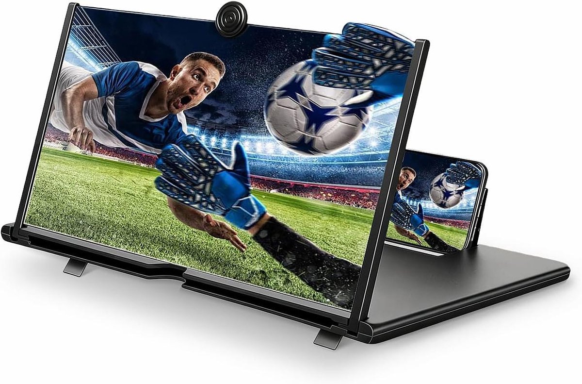 Telefoon Scherm Vergrootglas - 3D HD Projector - Films Kijken - Oogcomfort Blauw Licht - 18 Inch Scherm - Zwart