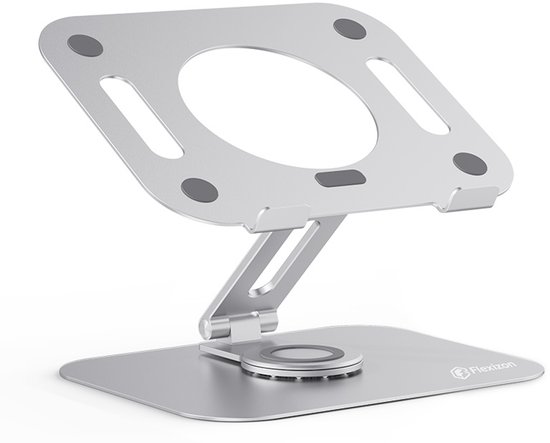 Flexizon® aluminium laptopstandaard – 360° draaibaar – in hoogte verstelbaar