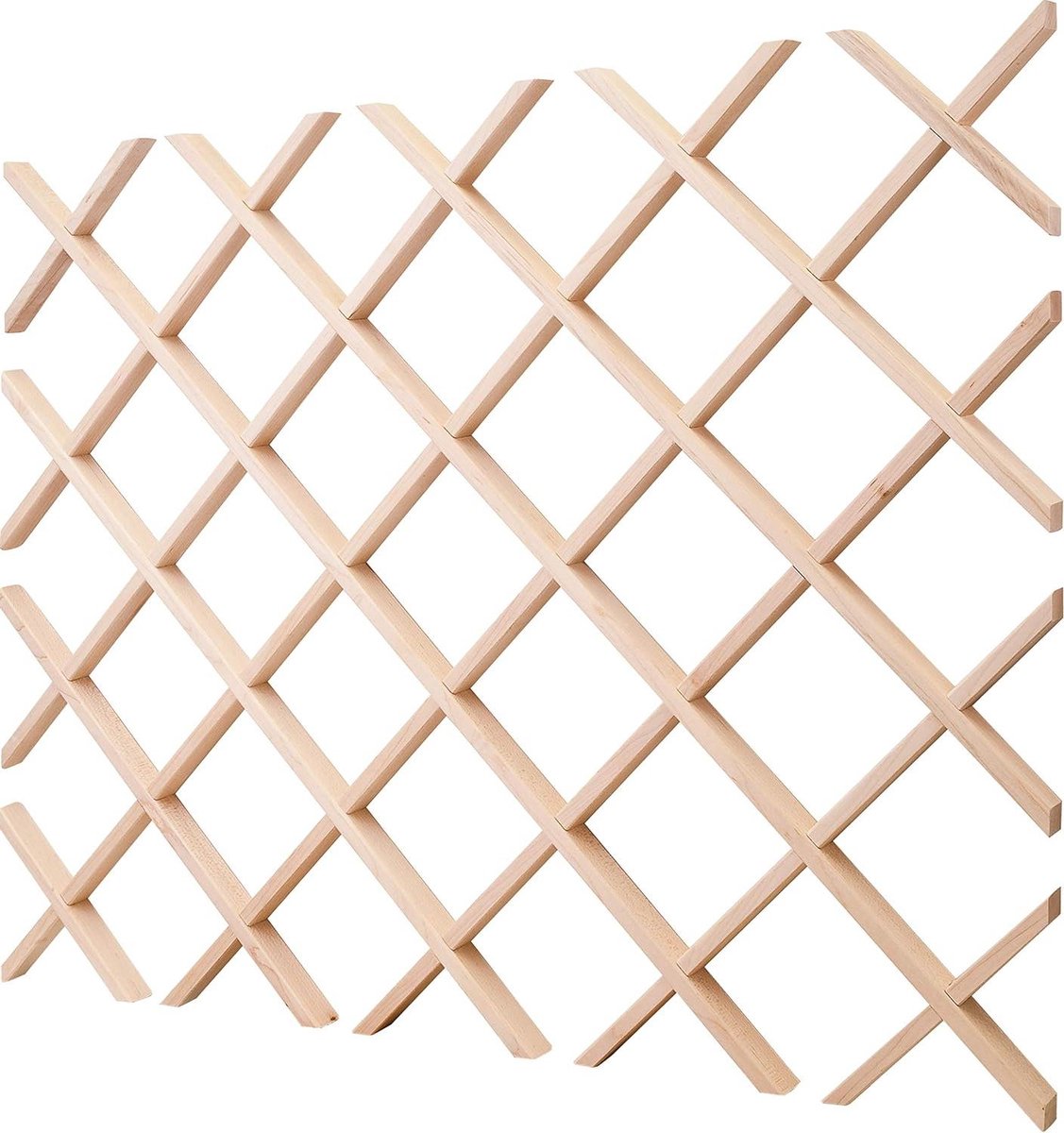 Wijnrek - Flessenhouder - Wijn Opslag - Op maat te snijden - 61 cm breed - Houtkleur