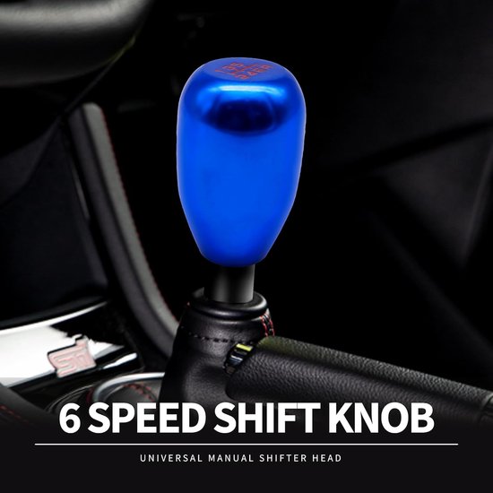 Versnellingspook Knop - Schakelpook Hendel - Auto Interieur - Universele Pasvorm - 5 Snelheden - Blauw — afbeelding 3