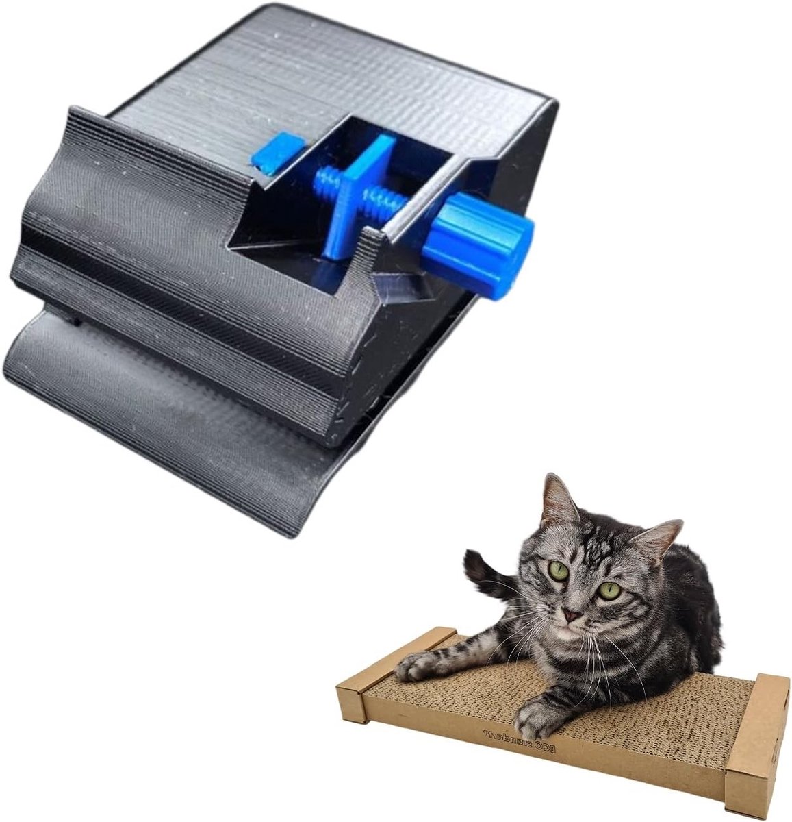 Creatieve 3D-geprinte kartonnen snijder voor kattenkrabpalen, ideaal voor knutselen en DIY-projecten