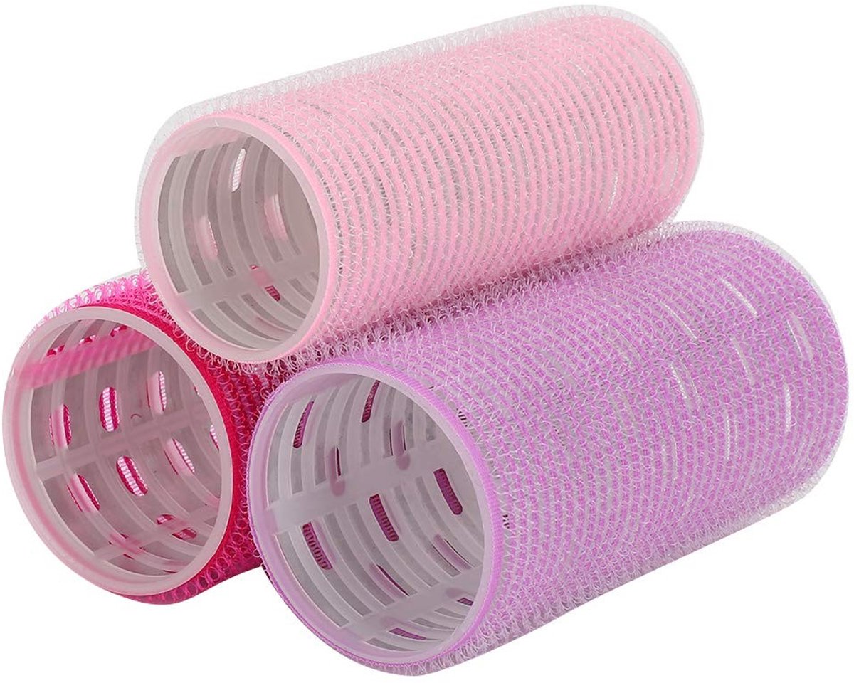 Zelfklevende Haarrollers voor Krullen - 3 Stuks met Clips voor Perfecte Styling