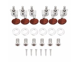 VT Goods - Gitaar Stemsleutels - Locking Tuners - Vervangende Onderdelen - Zilver - Machine Heads - Geschikt voor Akoestische en Elektrische Gitaar
