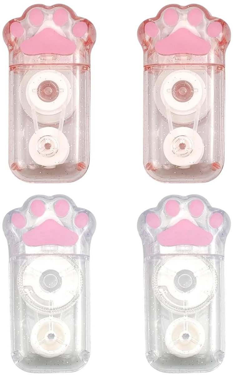 Set van 4 Mini Correctietapes met Schattige Kattenpoot Design voor School en Kantoor