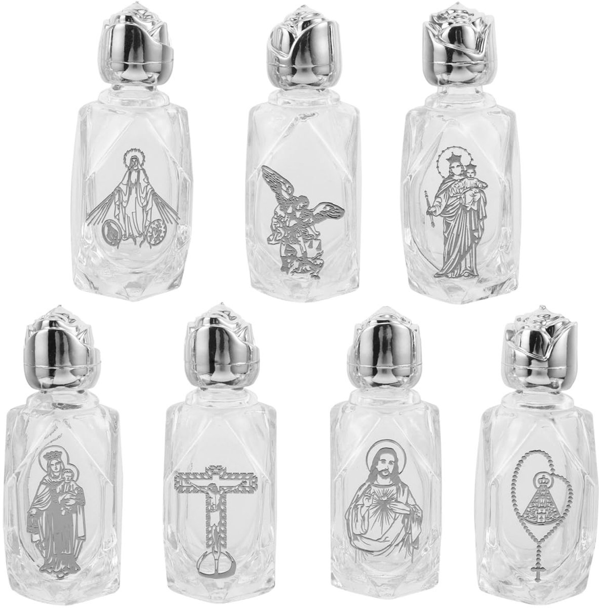 aladdien - Glazen Waterflesjes Set - 7-delige Reis Set - Perfect voor Ceremonies - Ideaal voor Hydratatie - Duurzaam en Lichtgewicht - Geschikt voor..