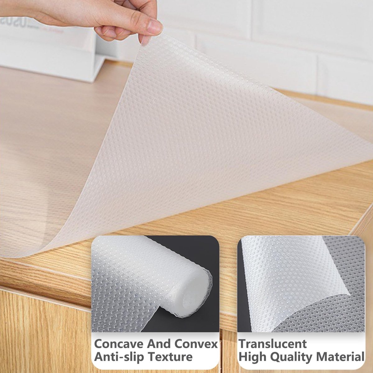 aladdien - Ladevoeringen - Antislip - Waterdicht - 30 cm x 150 cm - Keukenmat - Geschikt voor Koelkast en Keuken - BPA-vrij