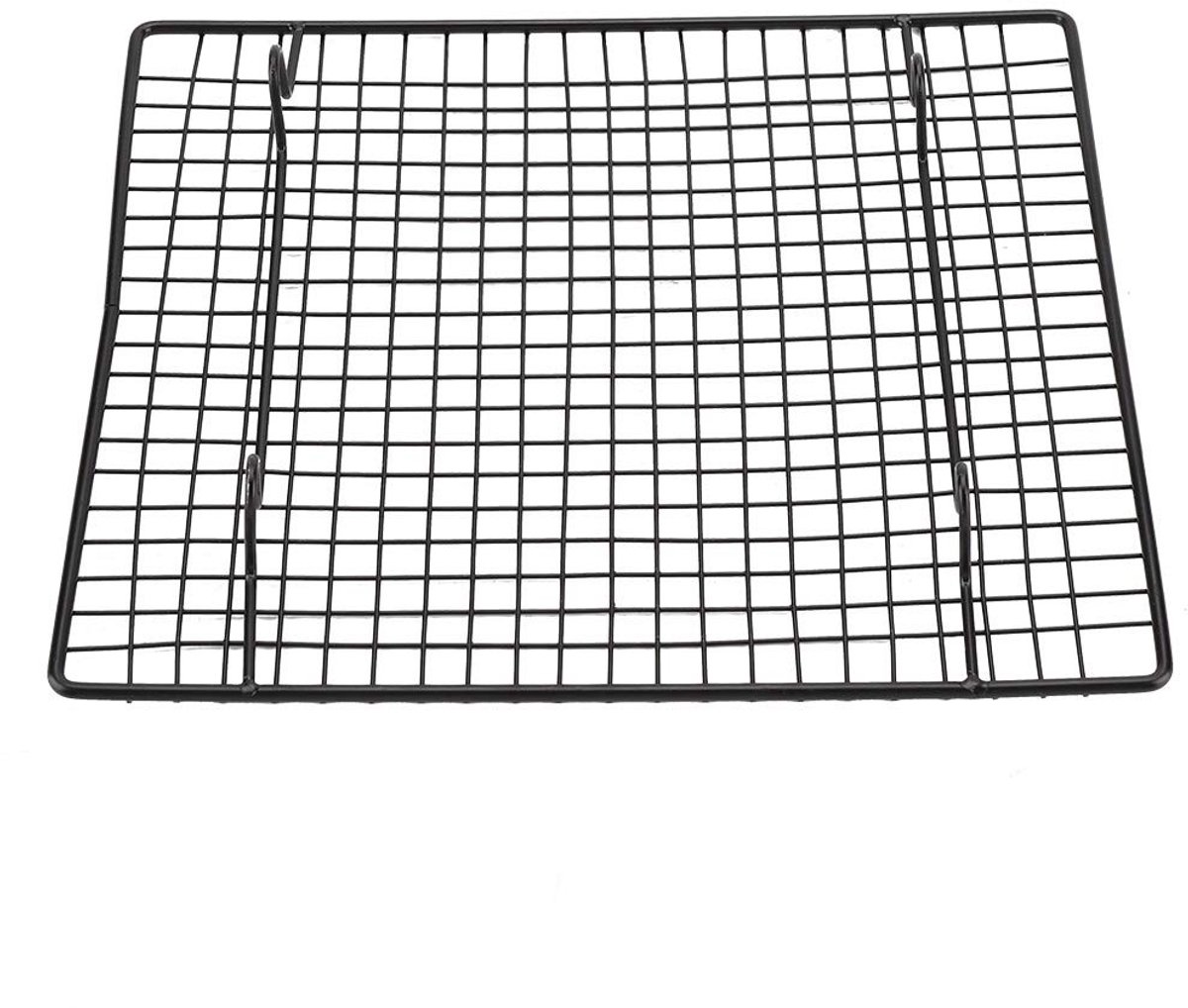 Nikou RVS Koel- en Bakrek - Antikleef Grillplaat 40x30 cm voor Koekjes, Taarten en Brood
