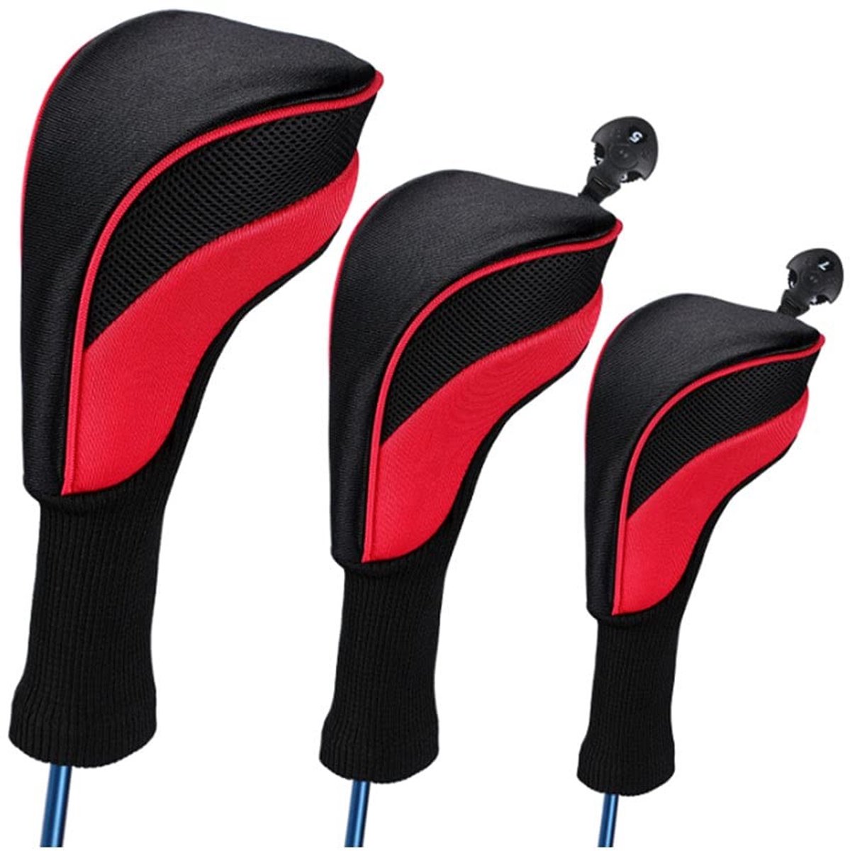 Allecto - Golf Club Hoofdkappen - Beschermende Covers voor Driver en Wood Clubs - Verhoog je spel - Geschikt voor golfers - Bescherming tegen schad...