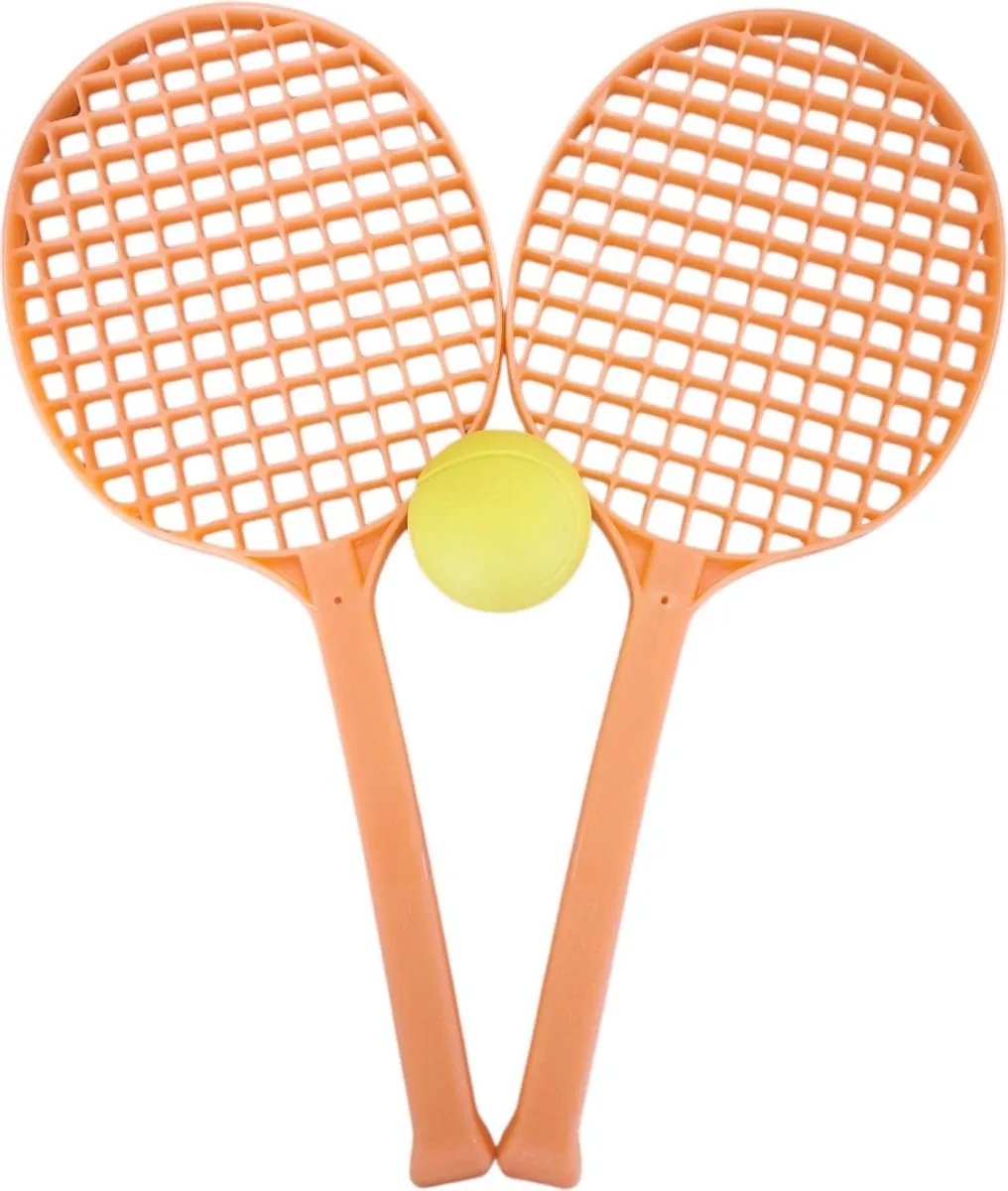 Tennis Set Incl Bal - Oranje - 55cm