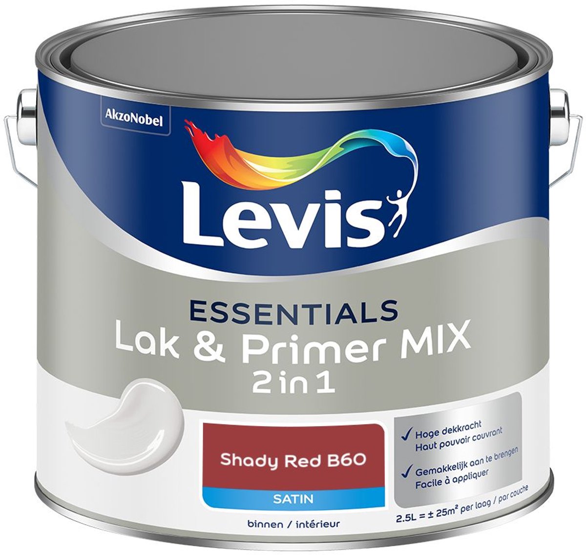 Levis - Essentials Lak & Primer Mix - Shady Red B60 - Mengverf - 2,5 L