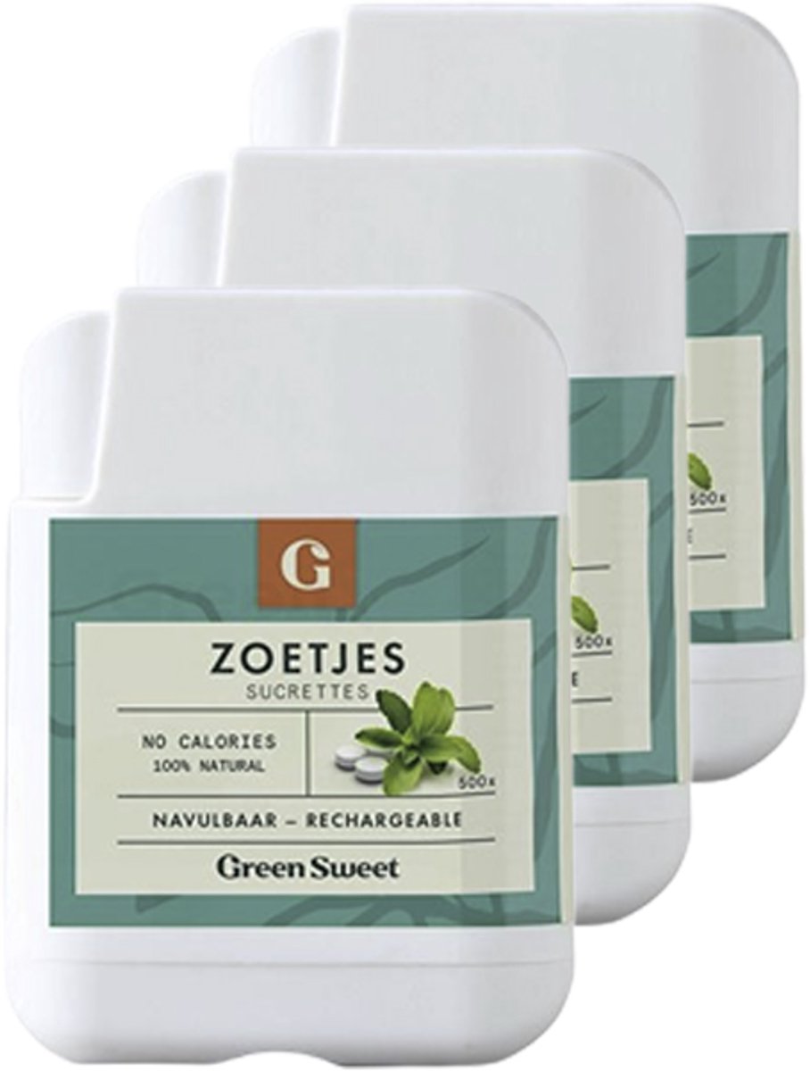 Green Sweet | Zoetjes | 500 stuks | 3 stuks | 3 x 500 zoetjes