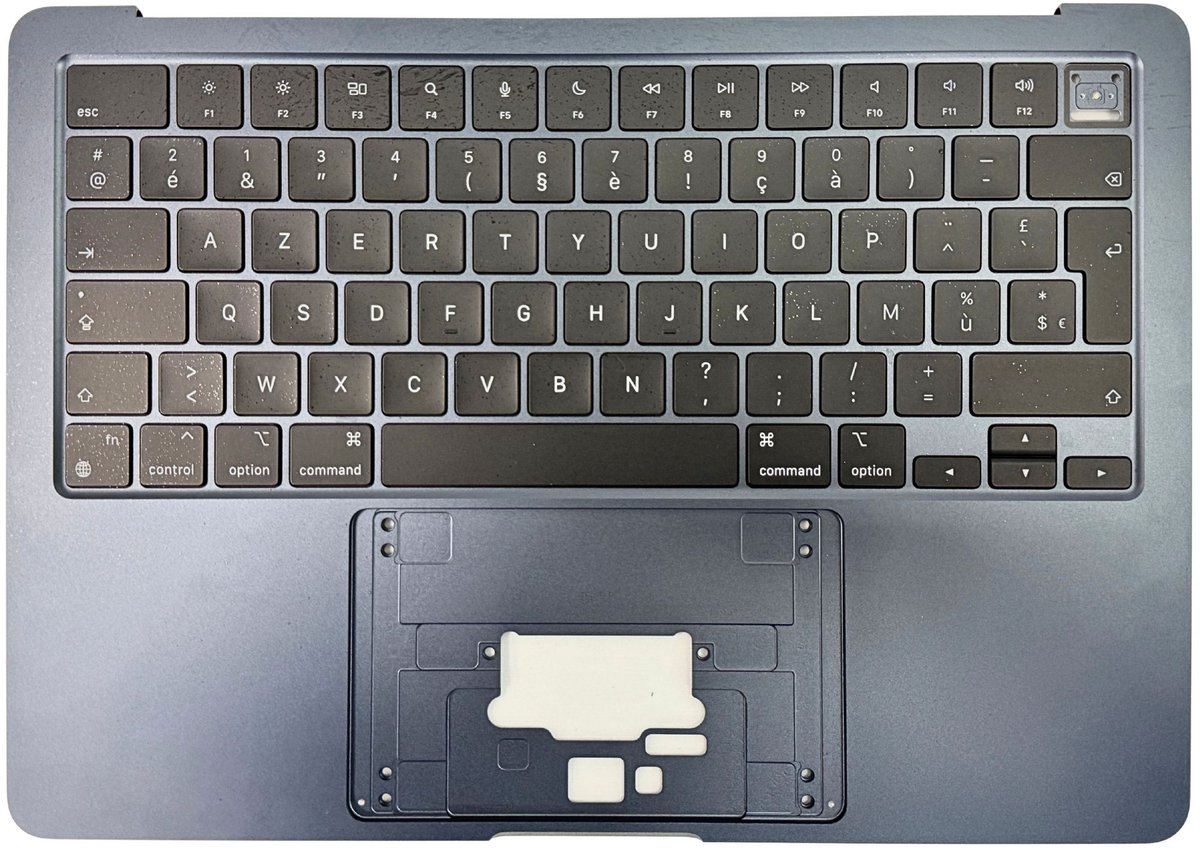 ZeLiT Premium Topcase MacBook Air 2024- A3113 13 inch M3 top case met toetsenbord AZERTY Middernacht