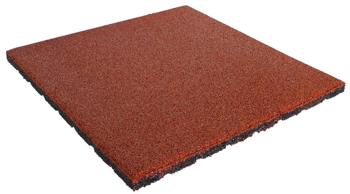 IVOL Rubber Tegel 25 mm - 50 x 50 cm - Rood