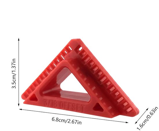 Voegen Afdek Gereedschap - Precisie Marker - Deuren Afwerken - Meerdere Uitsparingen - Nauwkeurig Millimeter - Rood — afbeelding 5
