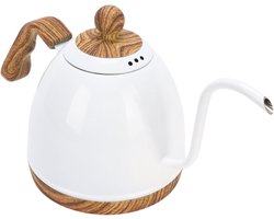 Tangxi Nauwkeurige Koffieketel, Instelbare Temperatuurregeling voor Barista's, 304 Roestvrij Staal (EU-stekker 220V)