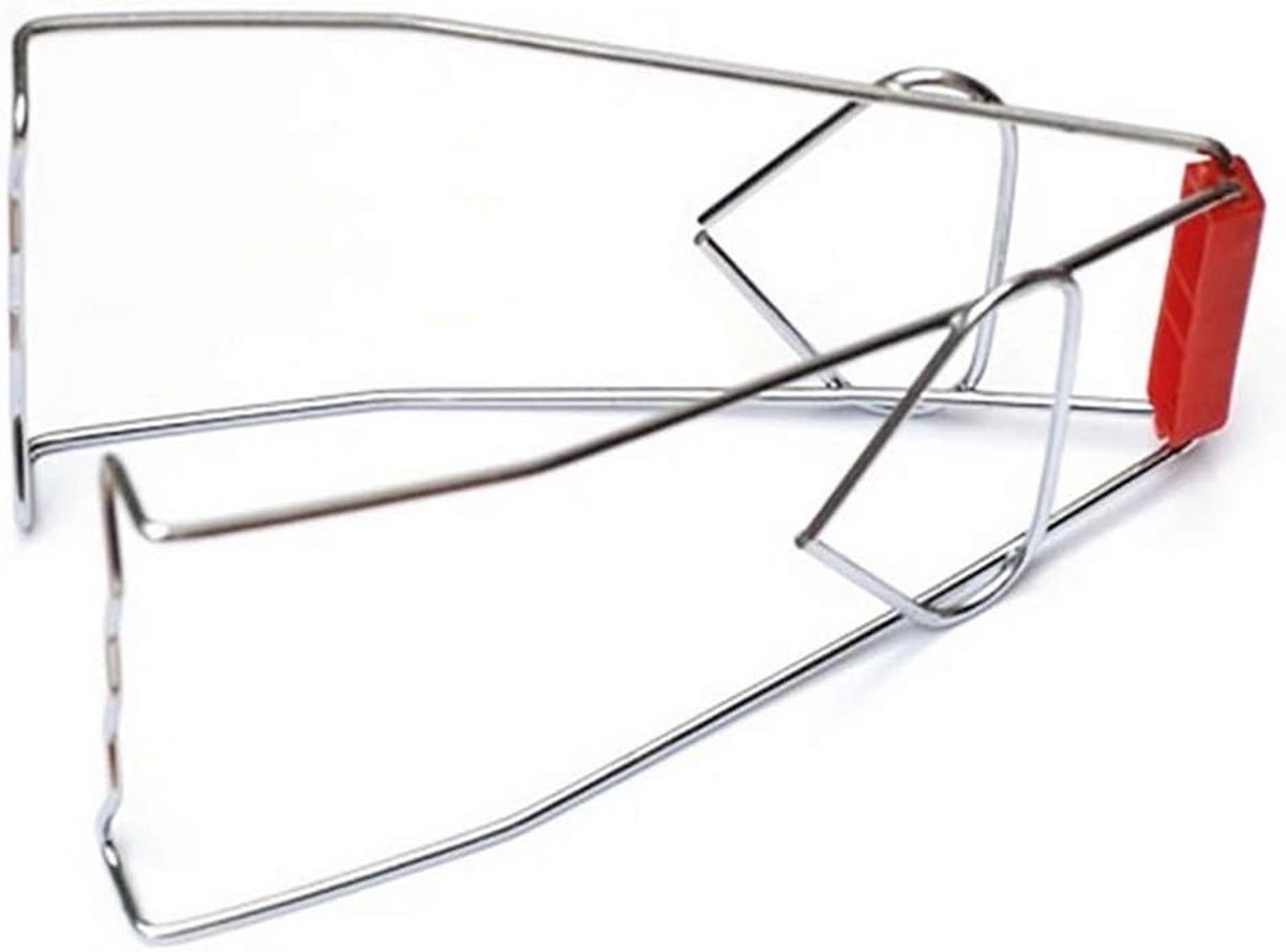Klem Houder - Pannenclip - Warme Objecten - Hittebestendig Roestvrij Staal - 18.5 cm - Zilver