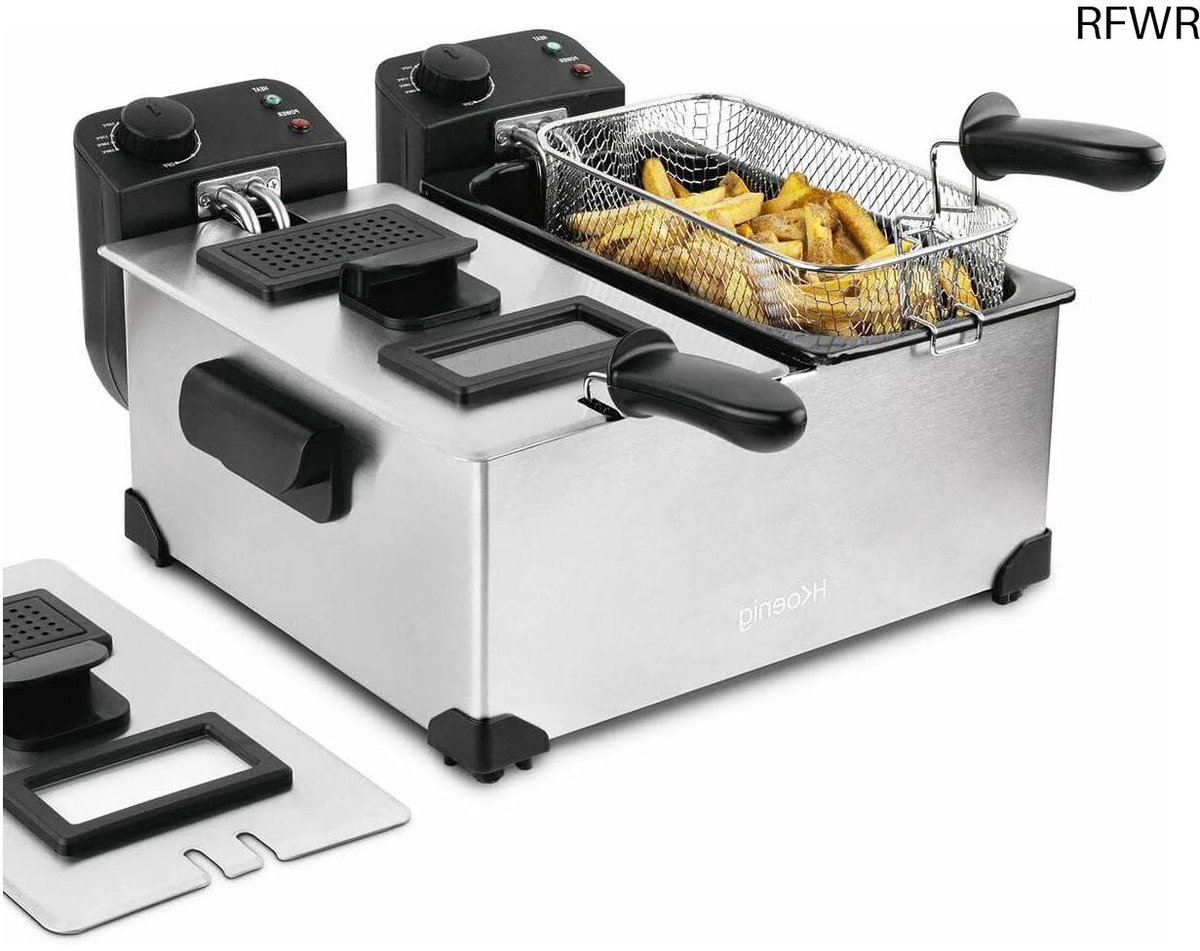 Dubbele Frituurpan - Dubbele Friteuse - Frietpan - snack