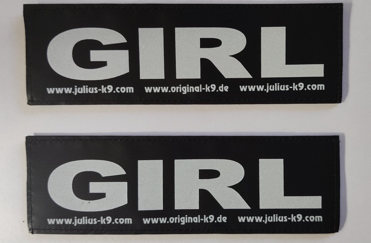 Set Labels voor Powerharness - Large tekst: GIRL