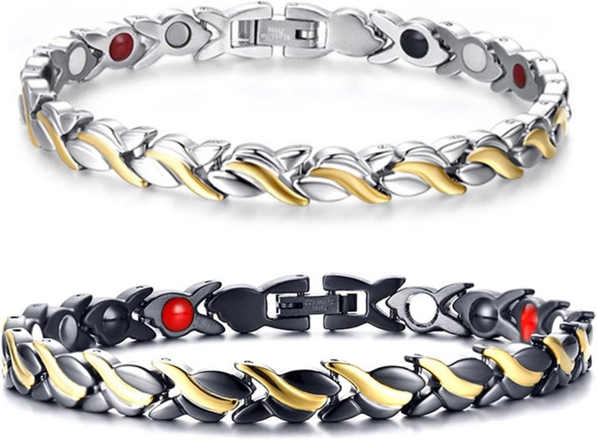 Heren Armbanden - Link Armband - Dagelijks Dragen - Persoonlijk Design - 20.5 cm - Zilver Goud
