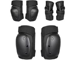JSSEVN Beschermende Kniebeschermers Set Gear Set met Knie Elleboog Pols Pads voor Kid Tiener Volwassen Rollerblading Schaatsen M-40 ~ 65 kg