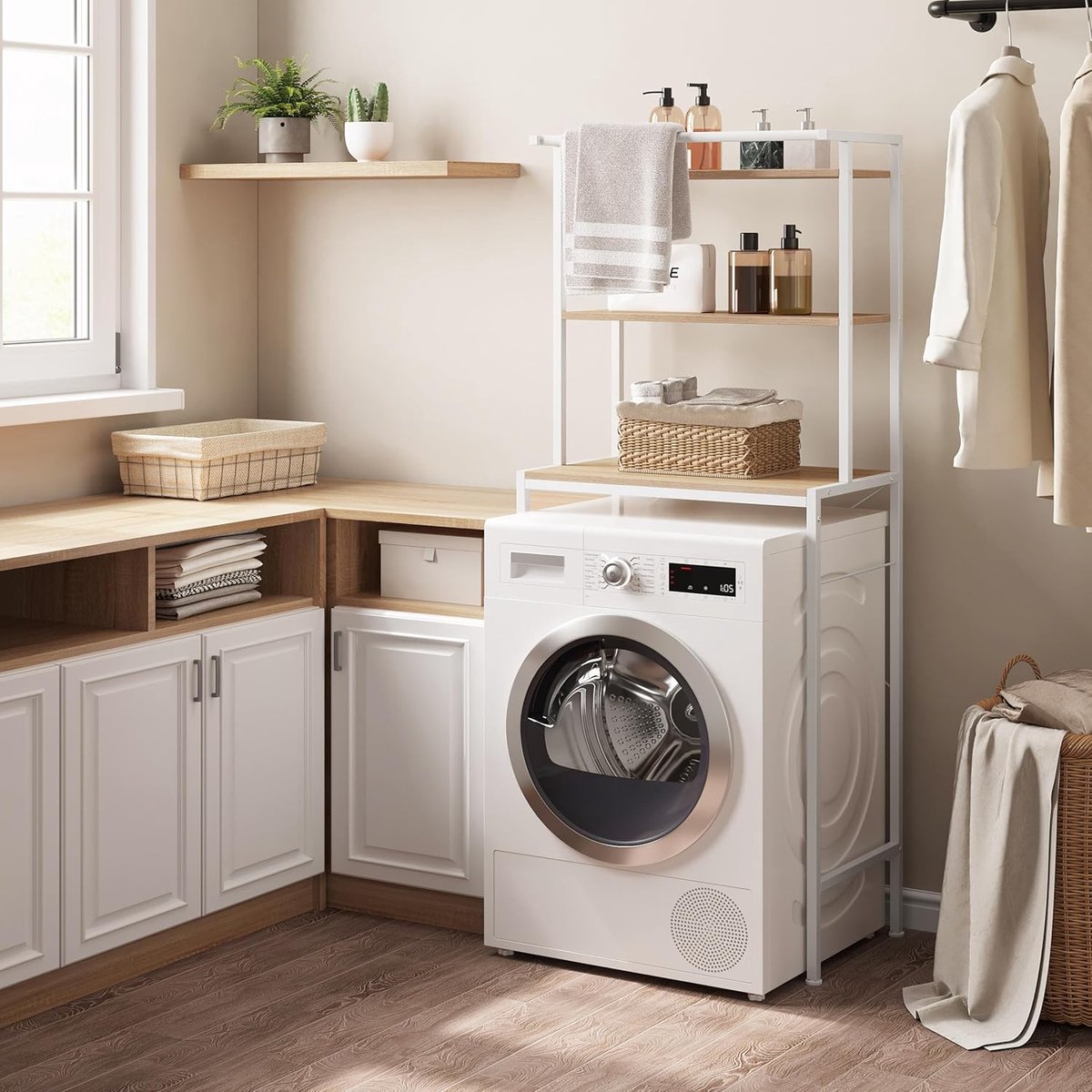 Wasmachine Ombouw - Opbouwmeubel - Kast Wasdroger - Meubel - grijs