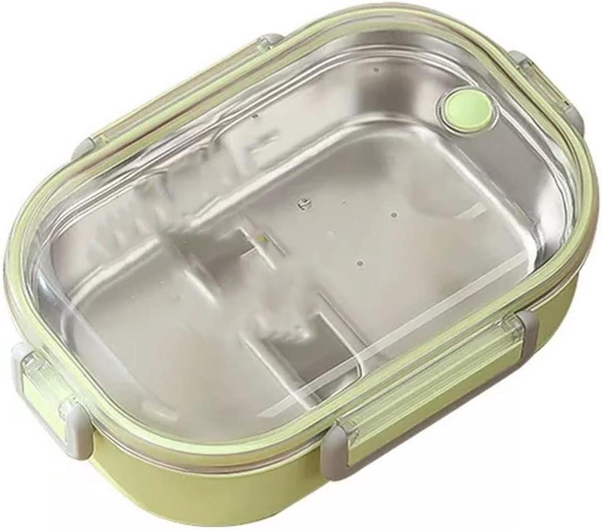 Magnetron lunchbox - Voedselcontainer - Lunch meenemen - Met compartimenten - 650 ml - Groen