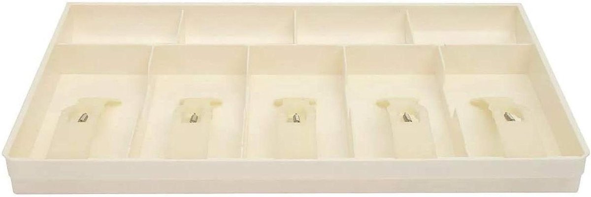 Kassalade Inzet - Geldlade Organizer - Geld Sorteren - Vakverdeling - 40 cm - Wit